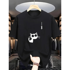 Men's Versatile Crew Neck Short Sleeve T-Shirt, Casual Printed Graphic Top