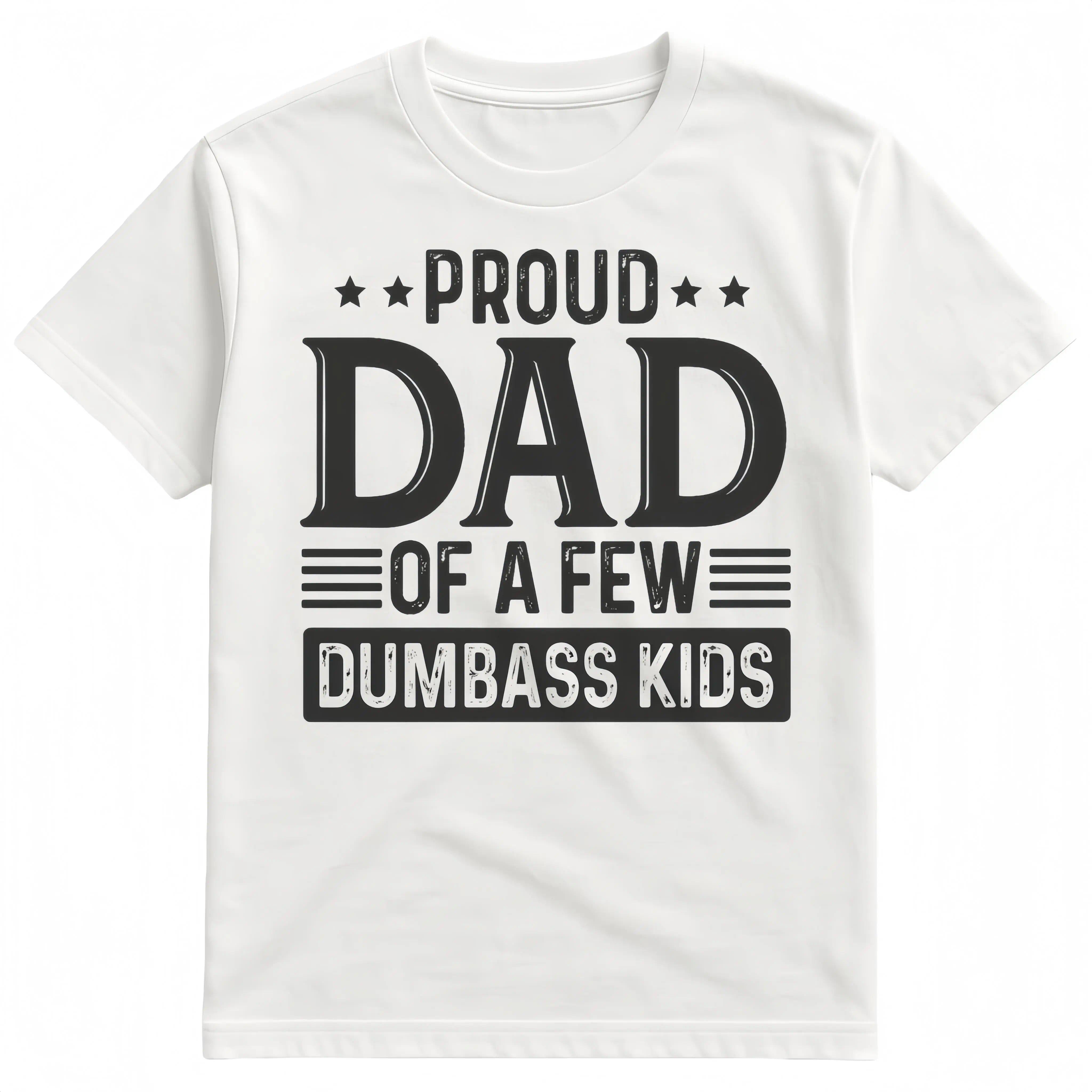 Proud Dad of a Few Silly Kids Funny Father‘s Day T-Shirt - Humorous Dad Gift Graphic Tee, Unisex Casual Top