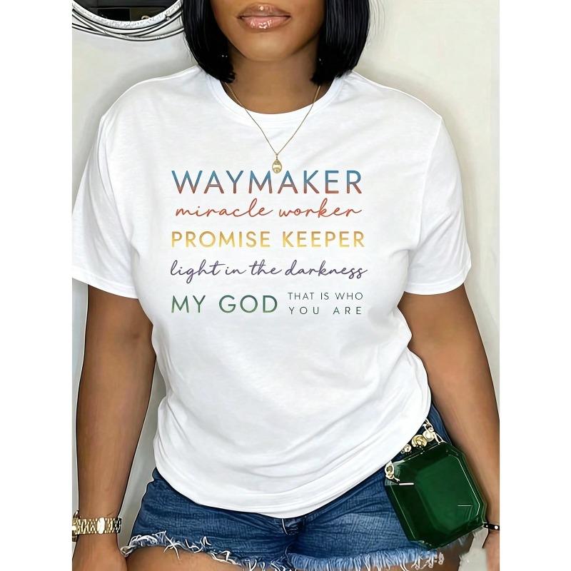 Women's Clothing Faith Quote Print Black TShirt, Shirts, Graphic Tees Women, Unisex Casual Crew Neck Tshirt