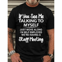 [Pattern T-shirt] Cotton men's graphic print T-shirt, suitable for summer outdoor sports, short-sleeve T-shirt, plus-size T-shirt, plus-size black -1 TokWear Tee