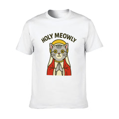 Graphic tee [holy meowly] funny t-shirt Unisex cat meme