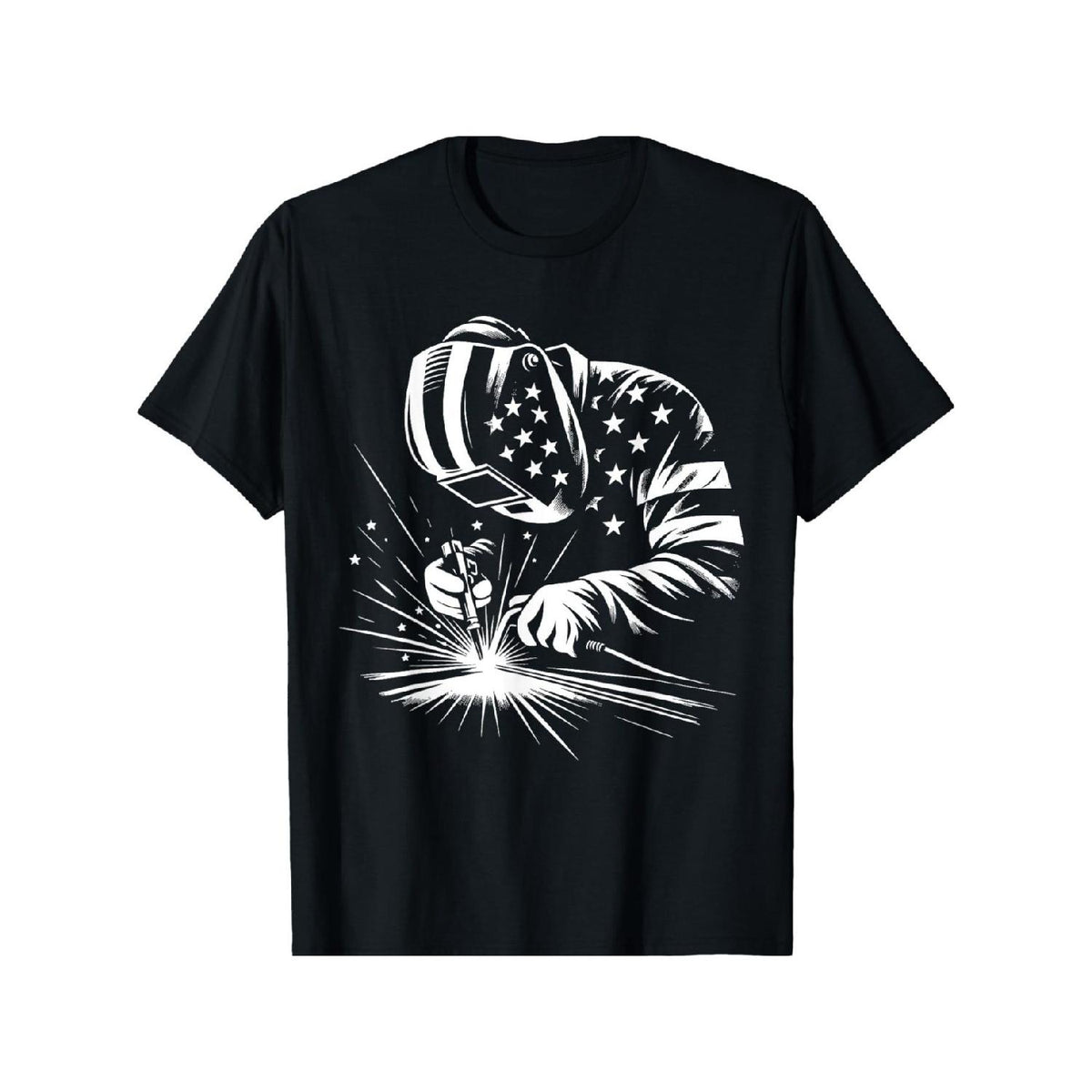 American Flag USA Patriotic Welding Welder T-Shirt