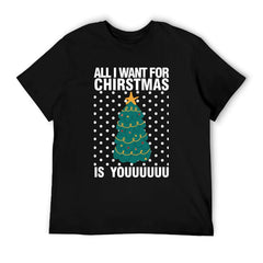 Graphic tee [all i want for Christmas is u] funny t-shirt Unisex gift idea holiday vibe black and white