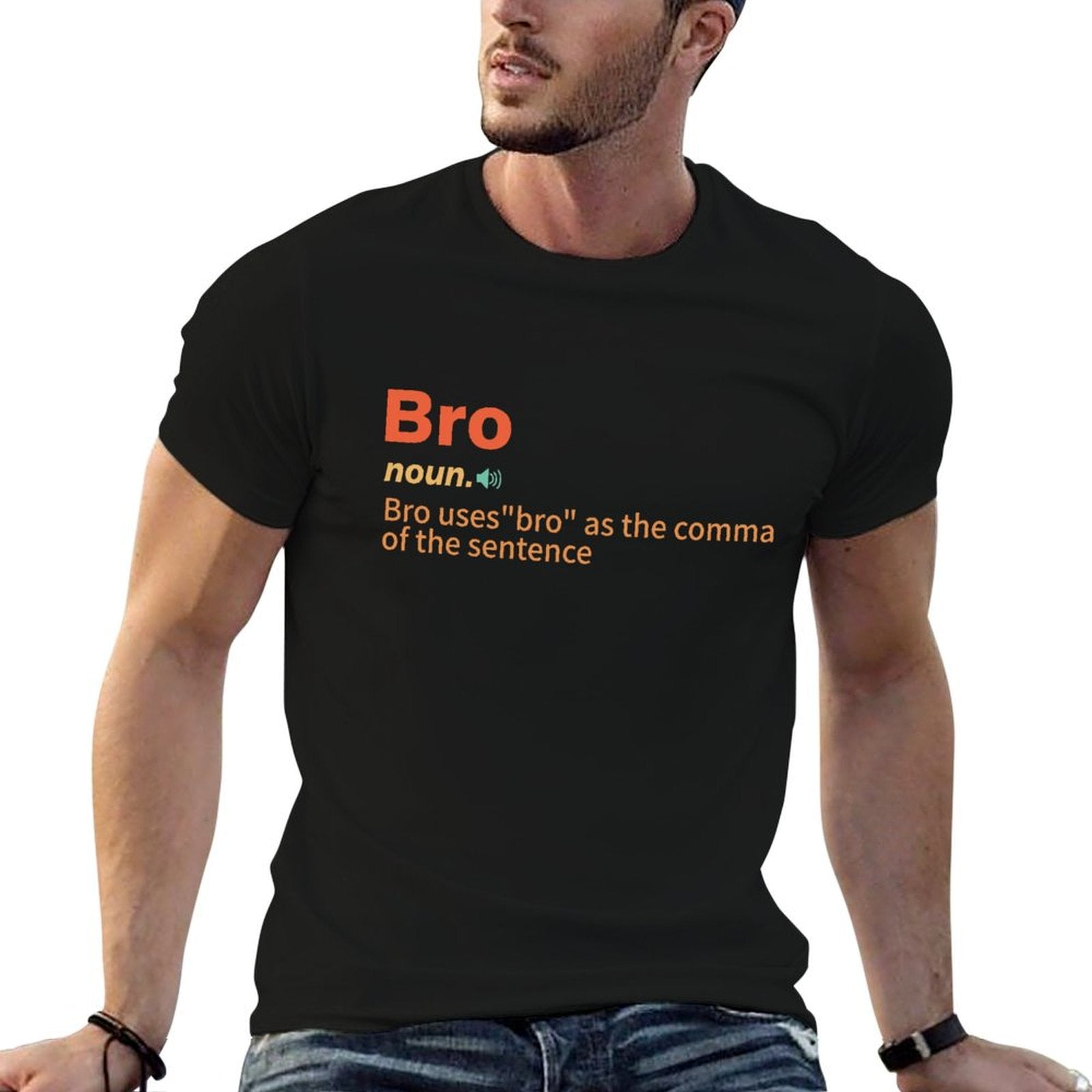 Funny t-shirt 'Bro' grathic tee