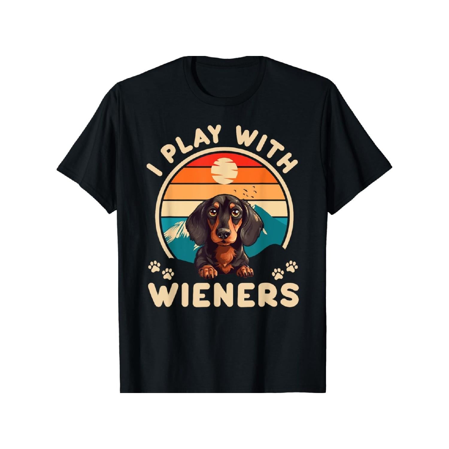 Dachshund & Weiner Dog Lover's Retro T-Shirt