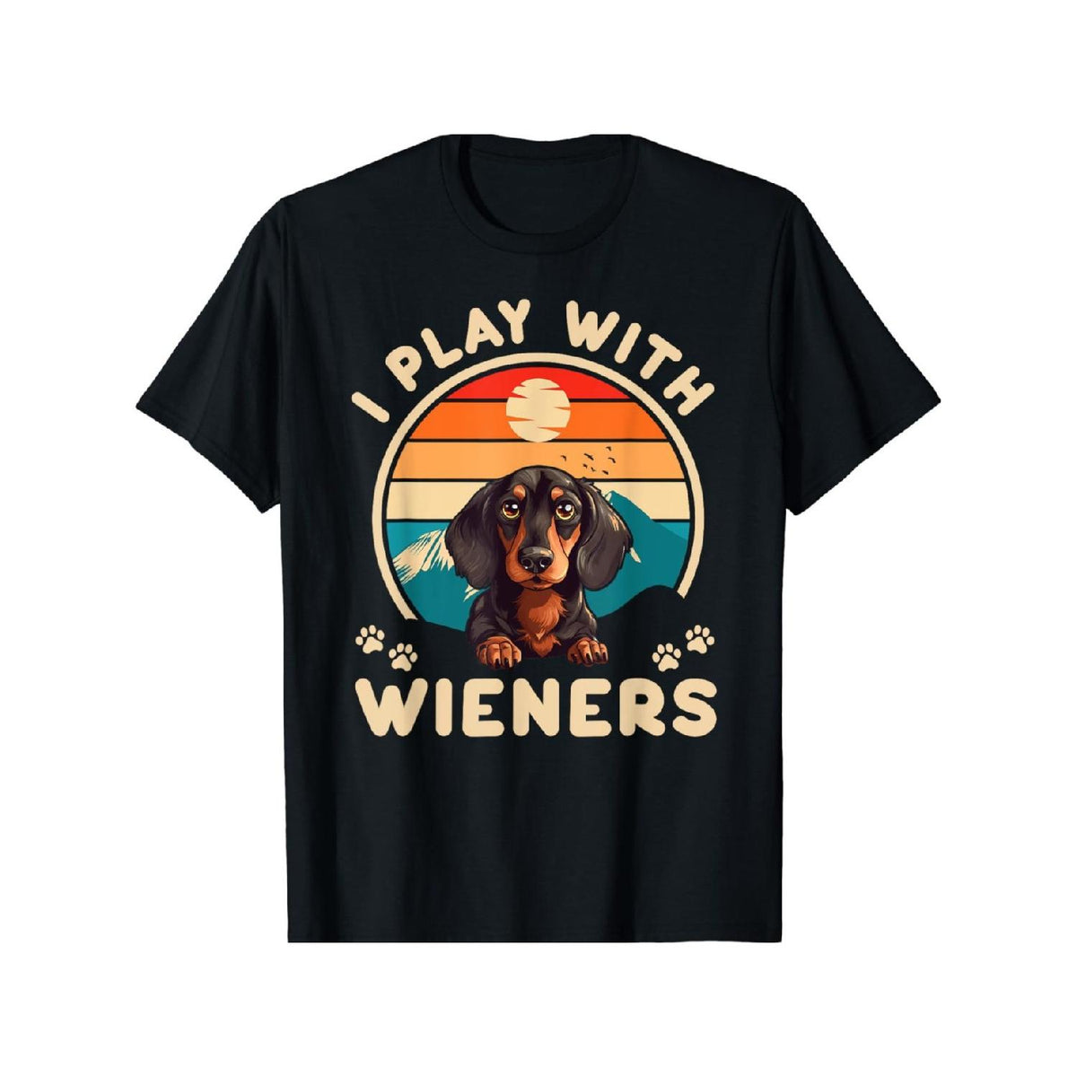 Dachshund & Weiner Dog Lover's Retro T-Shirt