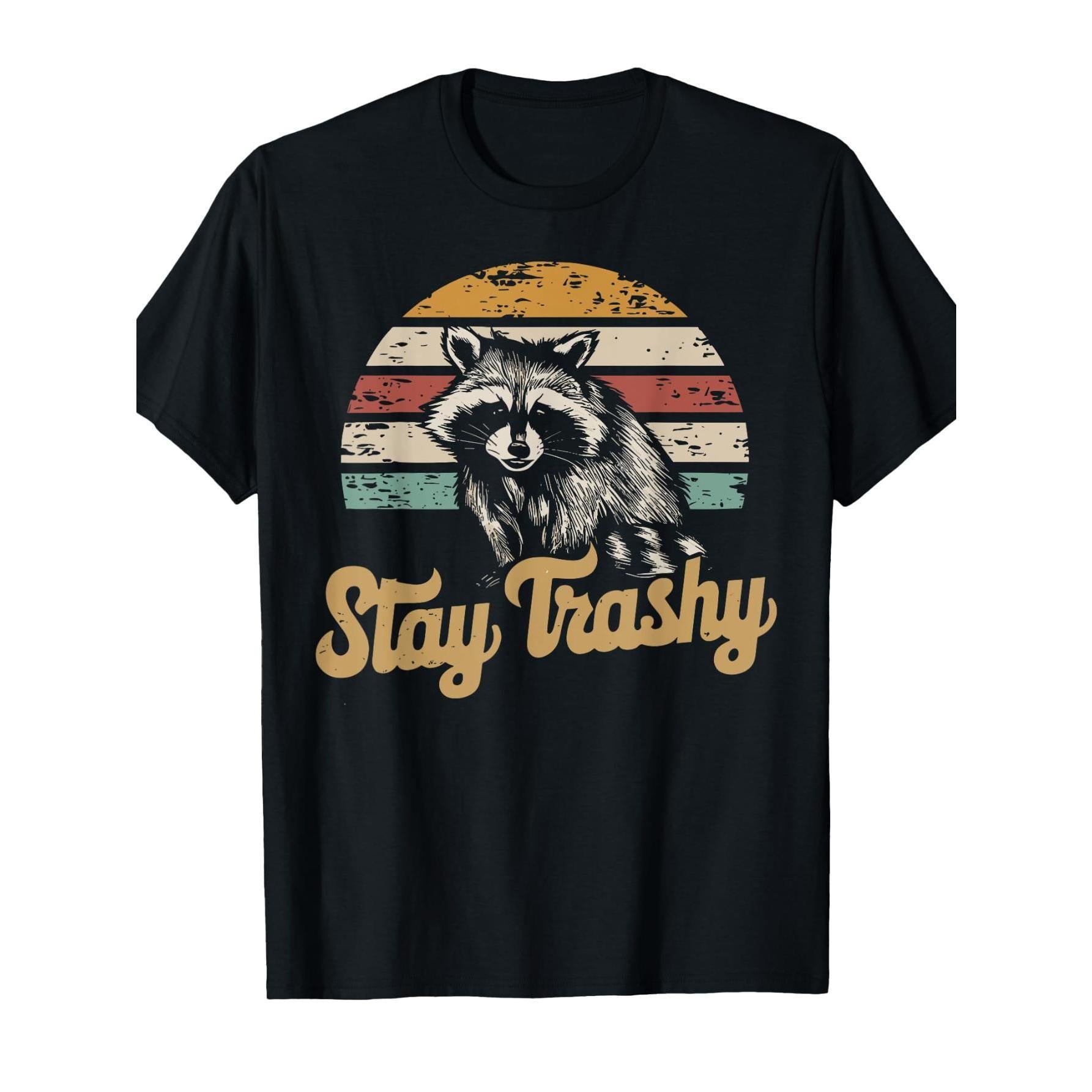 Stay Trashy Funny Opossum Raccoon Internet Memes Funny Meme T-Shirt