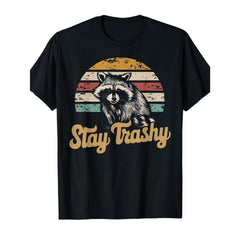 Stay Trashy Funny Opossum Raccoon Internet Memes Funny Meme T-Shirt