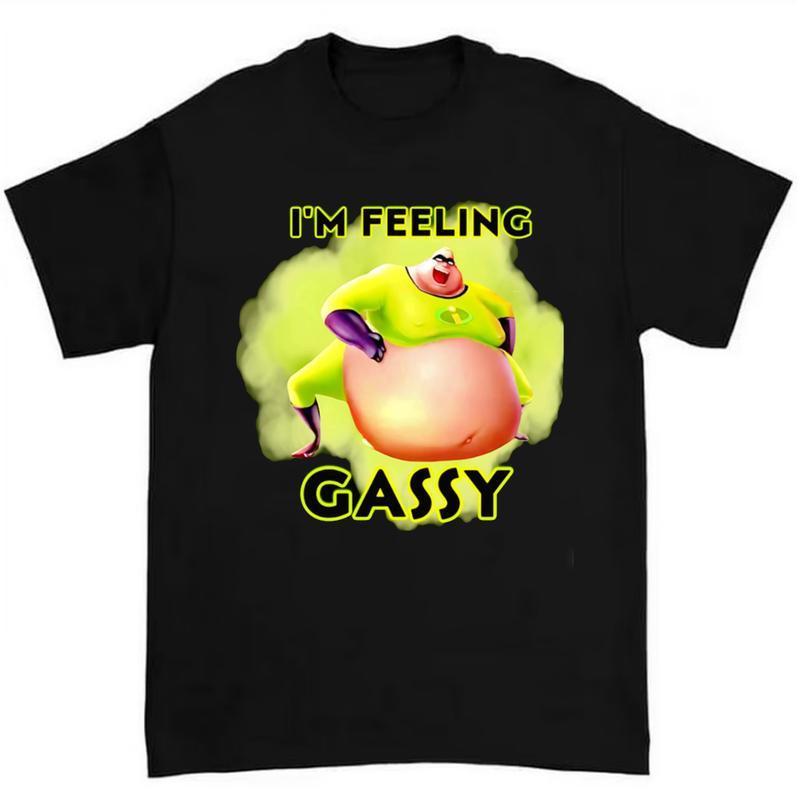 The Incredibles I’m Feeling Gassy T-Shirt Featuring Fun and Humorous Design for Fans