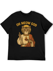 Graphic tee [oh meow god] funny t-shirt Unisex birthday gift