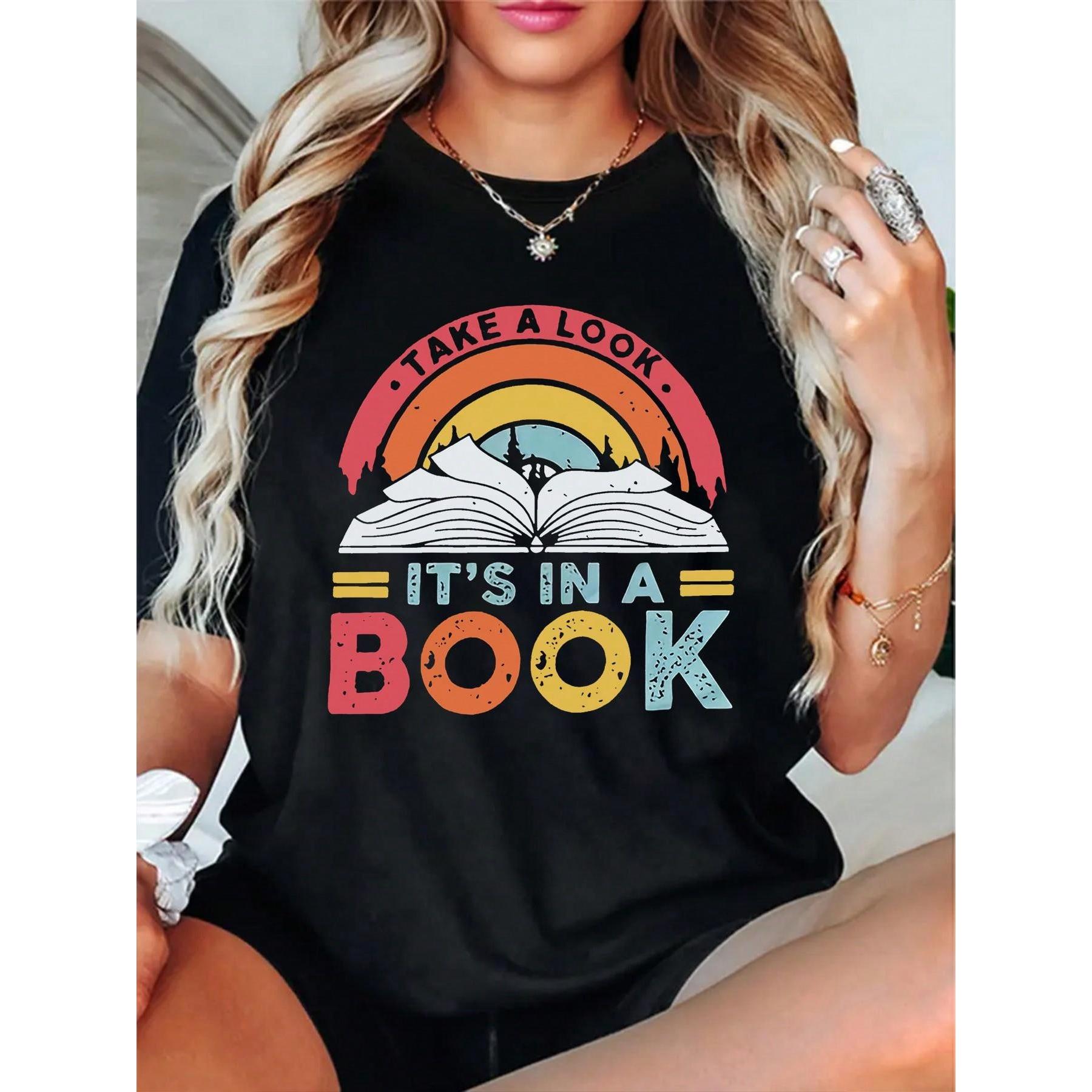 Take A Look It's In Book T Shirt Bookish Merch Reading Literature Lover Librarian Long Or Short Sleeves