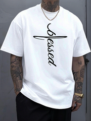 Blessed Cross T-Shirt - Christian Faith Graphic Tee - Religious Gift Shirt
