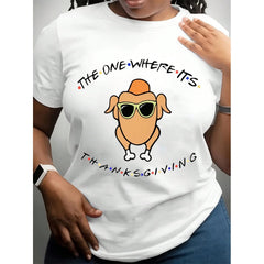 The One Where It's Thanksgiving Turkey Sunglasses Graphic T-Shirt