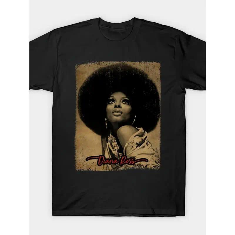 Retro Charm, Men'S Classic Ross 80S Retro T-Shirt - Pure Cotton, Loose Fit, Round Neck, Short Sleeve With Vintage Print,Music Fan Apparel