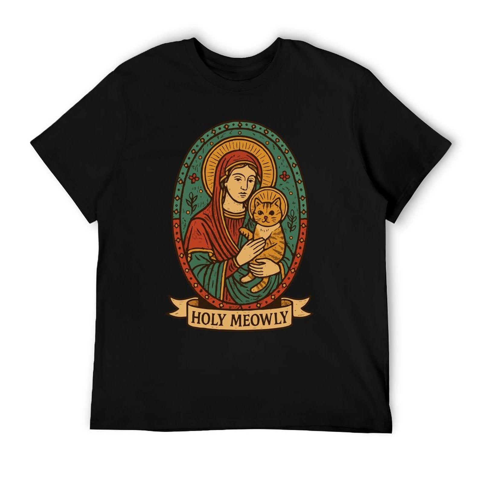 Graphic tee [holy meowly cat meme ] funny t-shirt Unisex gift idea holiday vibe Xmas gift