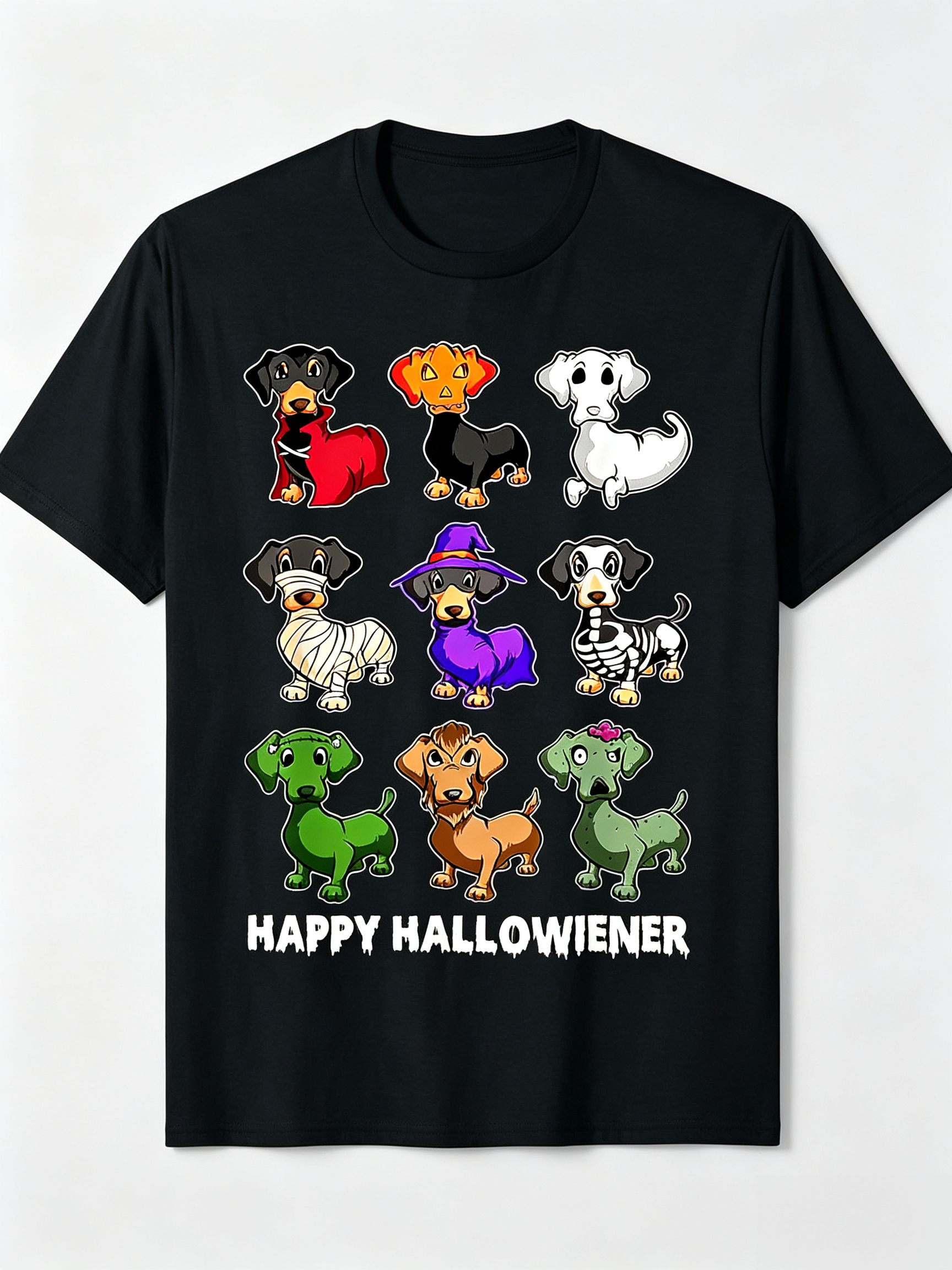 Happy Hallowiener T-Shirt Dachshund Halloween Costume Tee