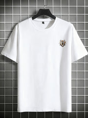 100% Cotton Printed Men's Vintage Graphic T-shirt Crew Neck Short Sleeve Casual T-shirt Men Clothing