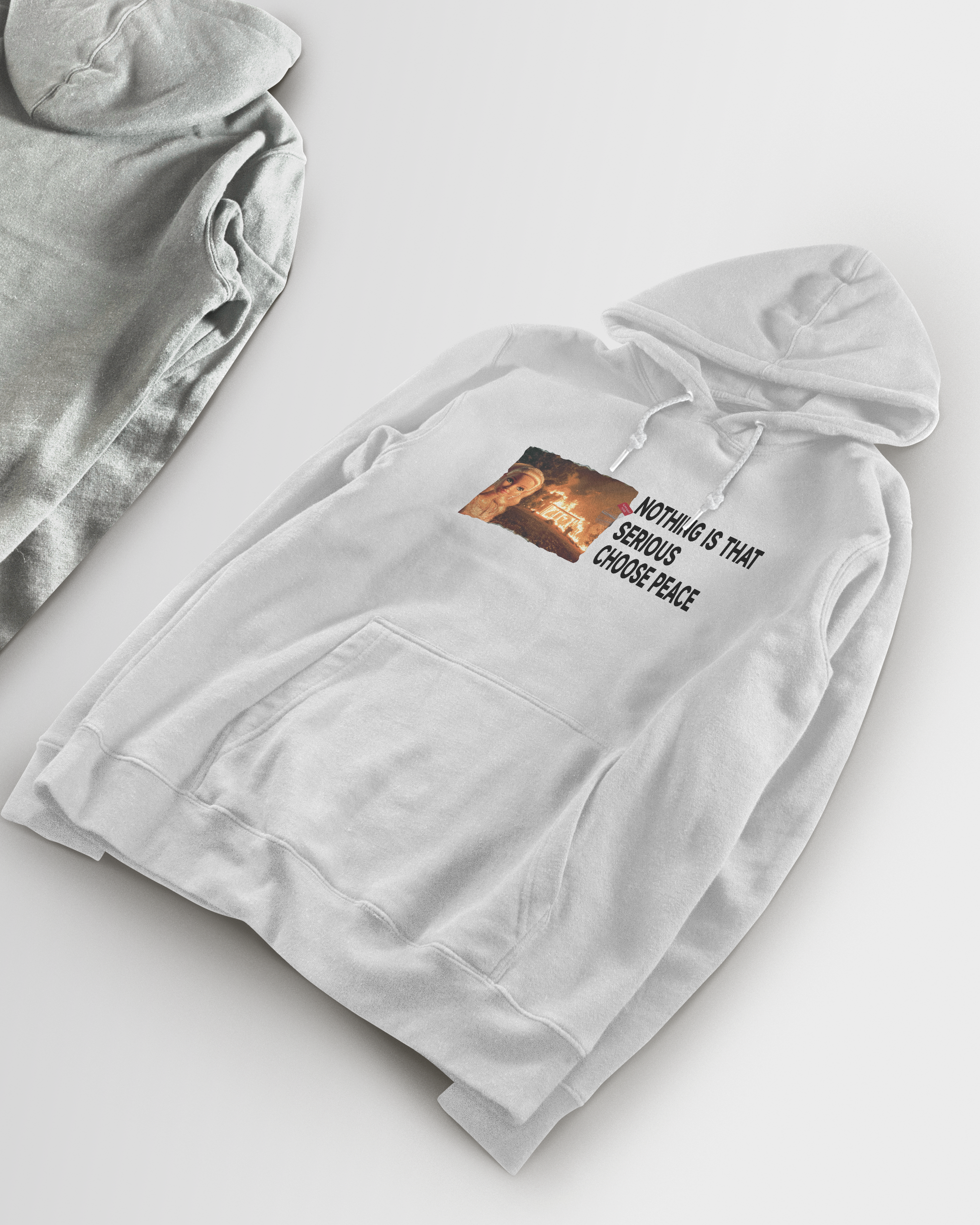 DIYANYONE Original Barbie Fire Meme Cotton Graphic Hoodie - Dark Humor Statement Apparel, Viral Internet Pop Culture Style