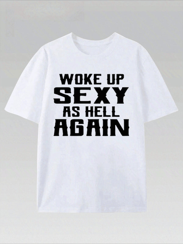 Men's Humorous Woke Up Great Graphic Tee For Everyday Outfit