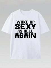Men's Humorous Woke Up Great Graphic Tee For Everyday Outfit