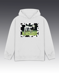 DIYANYONE Original Surreal Hoodie: Holy Cow Angel with Black Cross