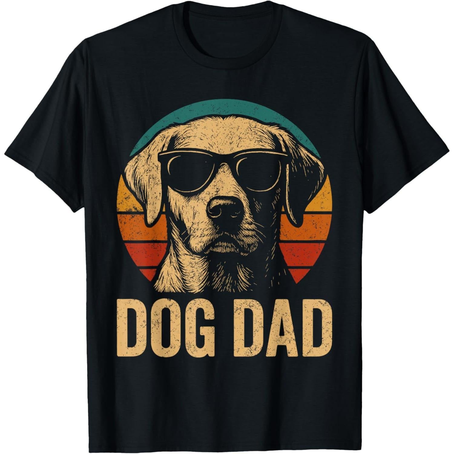 Retro Vintage Dog Dad T-Shirt