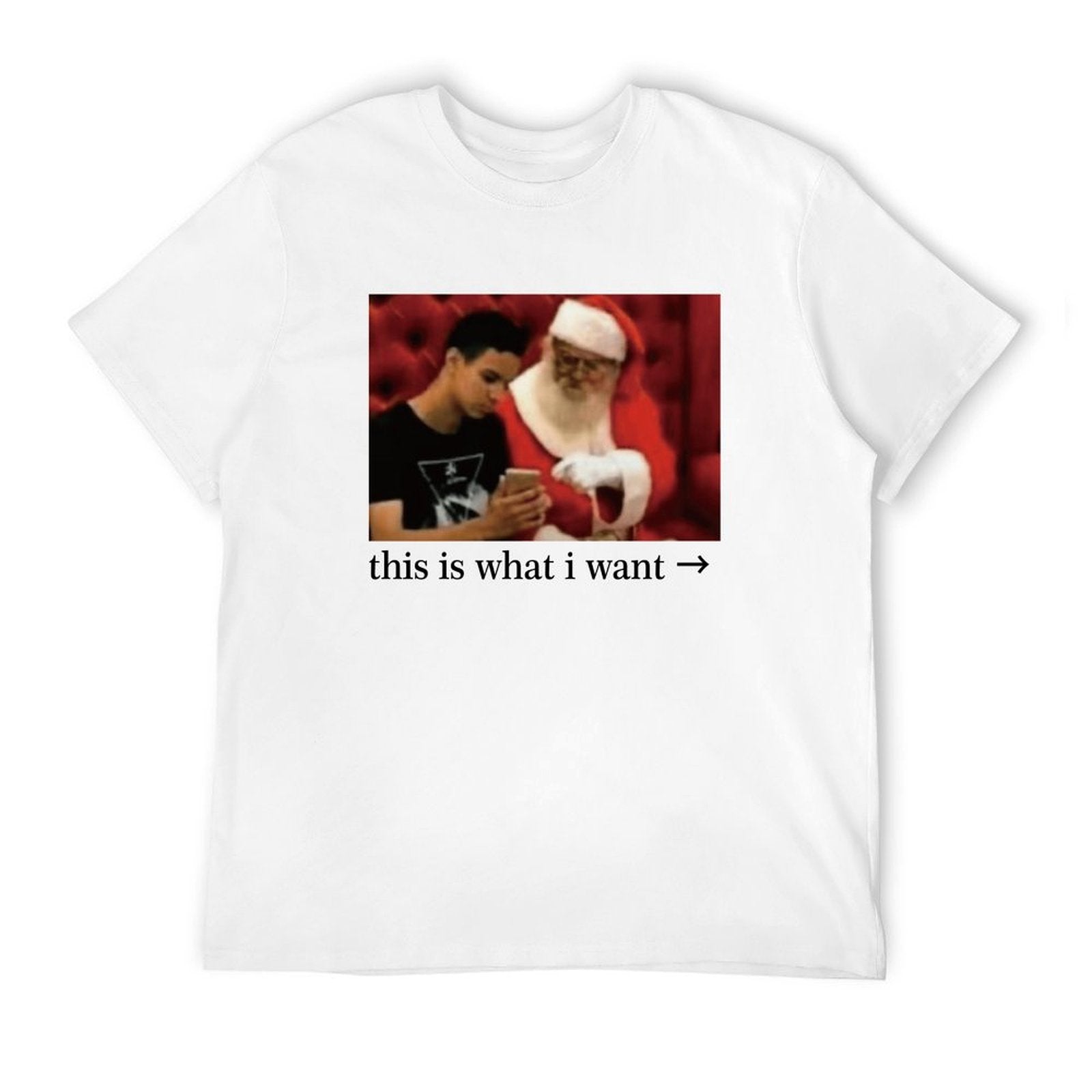 Santa gift funny shirt "this is what i want"Unisex graphic tee
