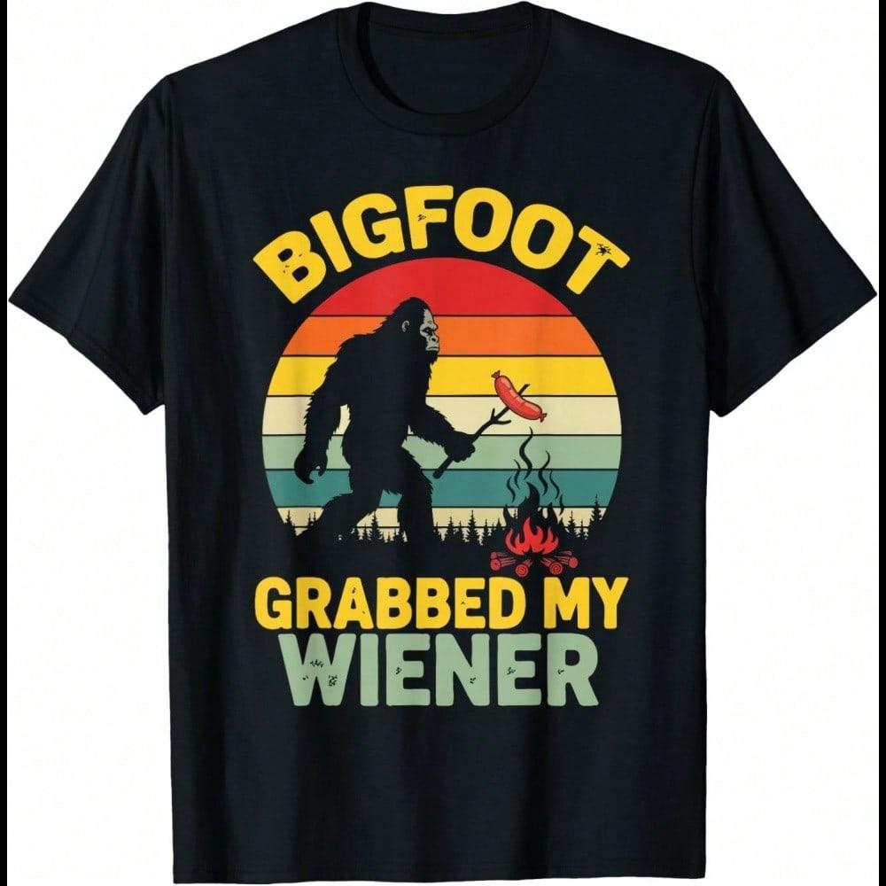 Big Foot Grabbed My Funny Sasquatch For Men Women T-Shirt Unisex Tee