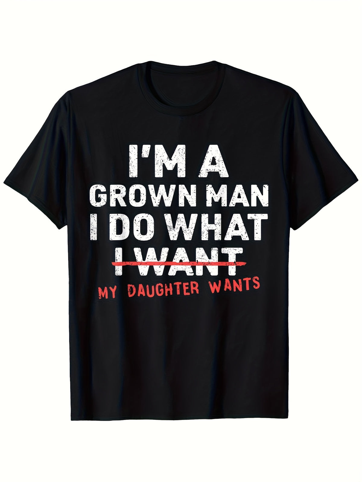 Funny Dad Graphic T-Shirt for Men, Humorous Father Daughter Quote Tee, Soft Crew Neck Short Sleeve Casual Shirt, Father's Day Gift for Dad, Comfortable Everyday Cotton  Top