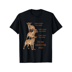 Hungry Chihuahua Graphic T-Shirt Crew Neck Short Sleeve Tee with Funny Dog Lover Quote, Perfect for All-season