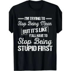 Striving to Be Kinder Universal Humor TShirt Featuring Round Neck Short Sleeves Soft Breathable Fabric