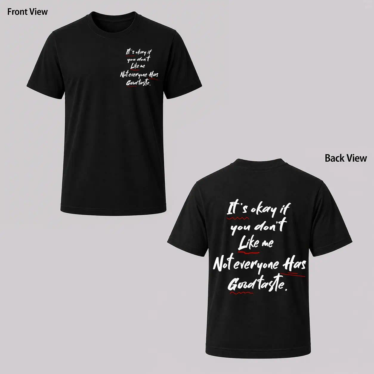 Black Graphic T-Shirt for Summer, Featuring a Trendy Graffiti Style for Casual Wear,Double-sided printing