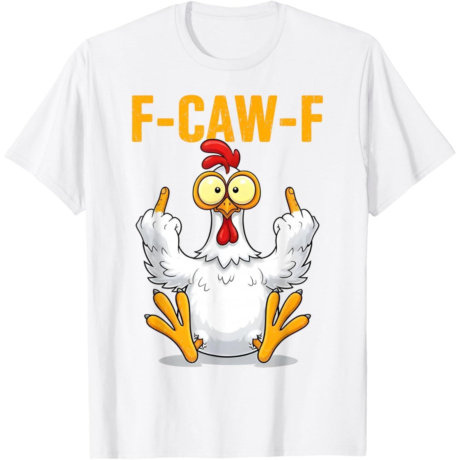 Funny F-CAW-F Rooster Meme T-Shirt