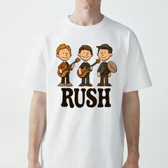Classic Rush Band Cartoon Print T-Shirt