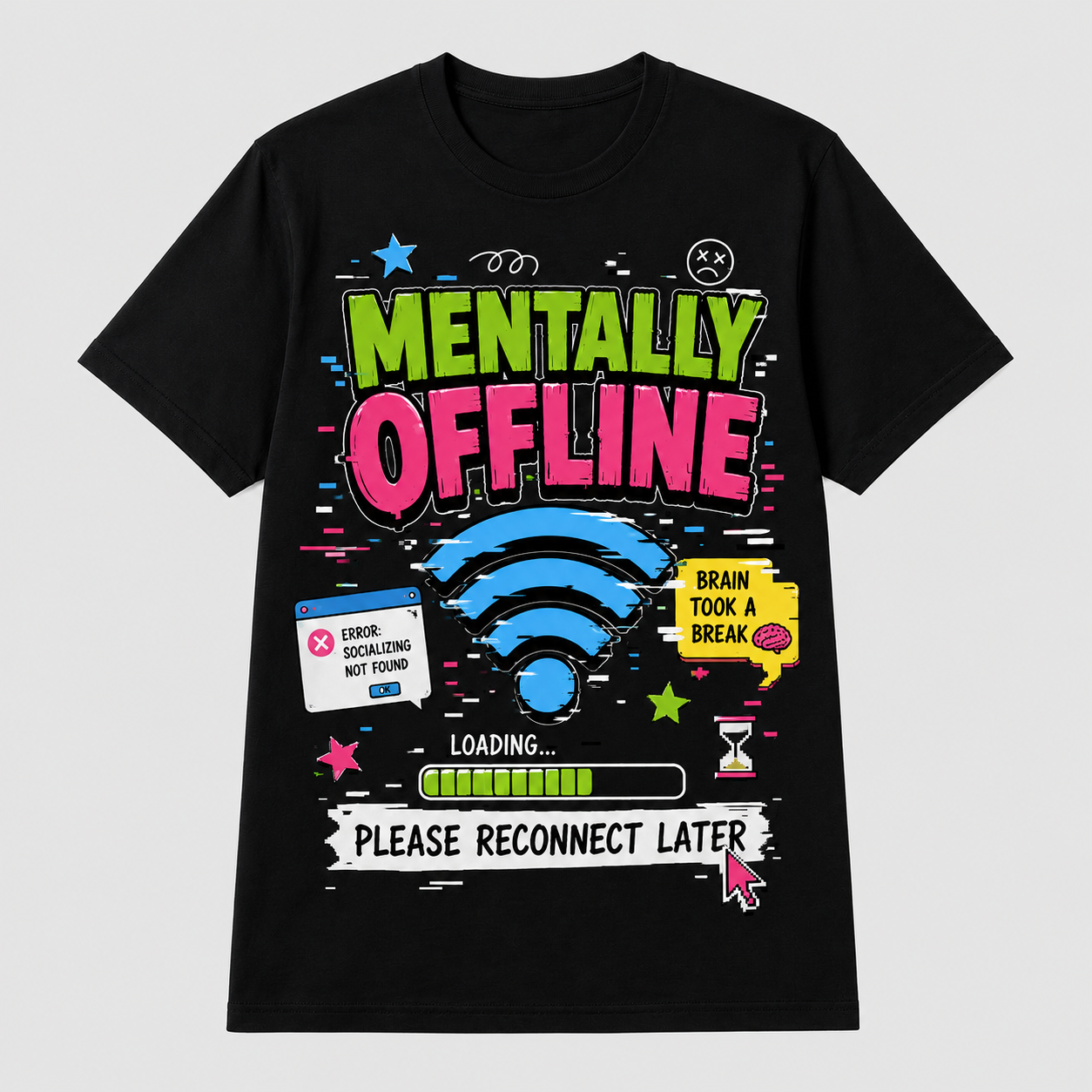 Meme Mood Funny Graphic T-Shirt Customizable Unisex Tee01