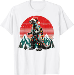 Japanese Monster Christmas Lights  Xmas Men Women graphic T-Shirt funny santa