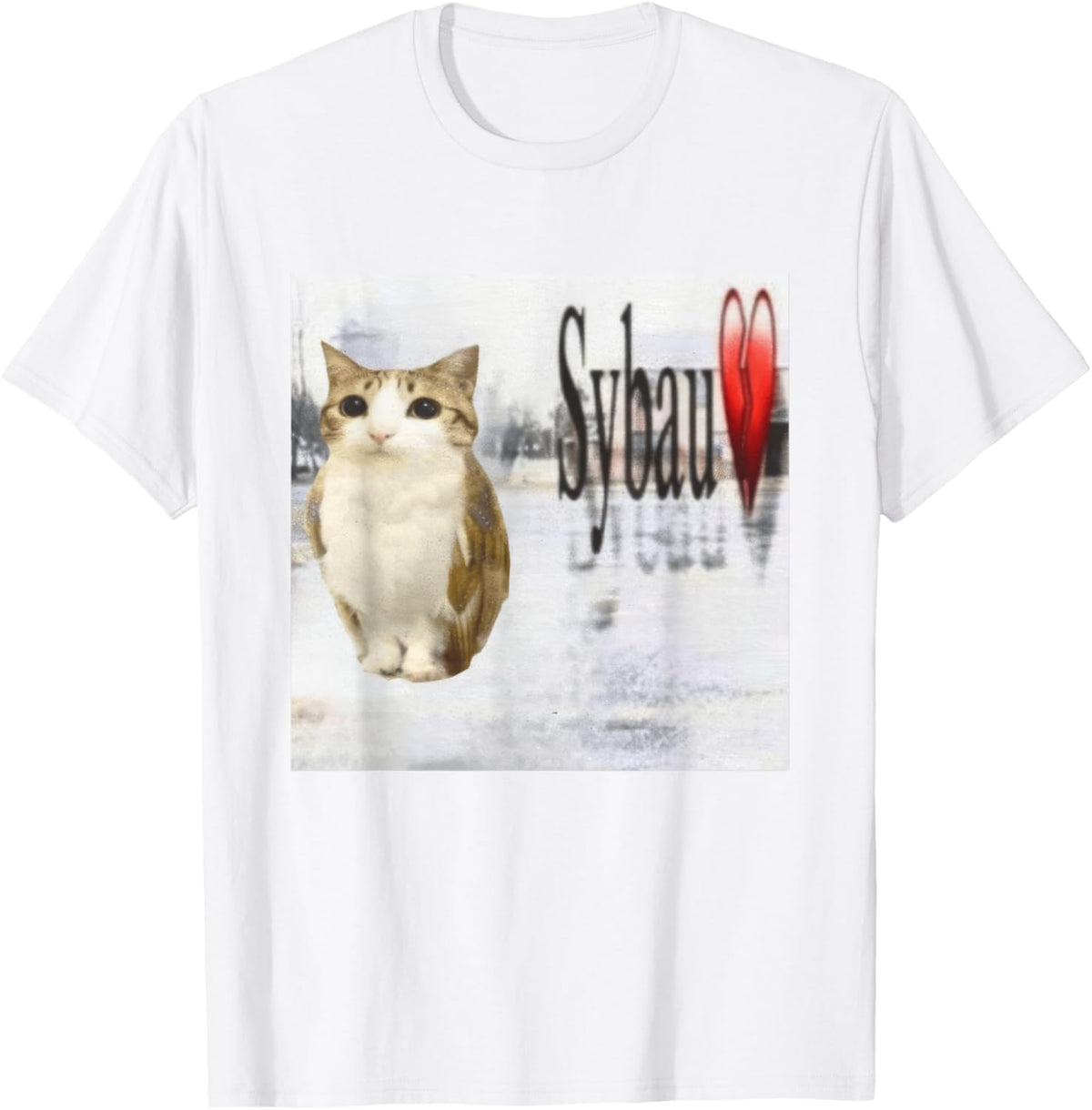 Meowl SYBAU Meme Funny Cat-Owl Brainrot Silly Cursed Cat T-Shirt