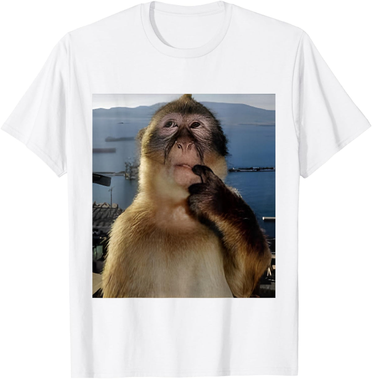 Funny Thinking Monkey Meme T-Shirt Gift T-Shirt