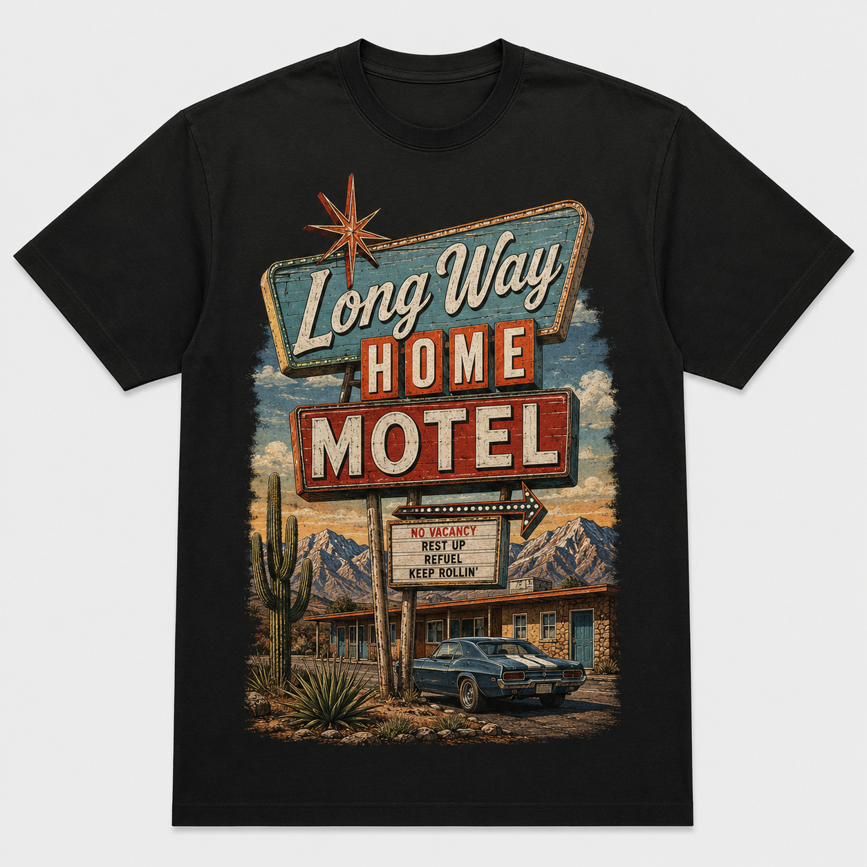 Western Roadtrip Vintage Graphic T-Shirt Desert Unisex Tee05