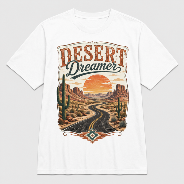 Western Roadtrip Vintage Graphic T-Shirt Desert Unisex Tee09