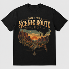 Western Roadtrip Vintage Graphic T-Shirt Desert Unisex Tee04
