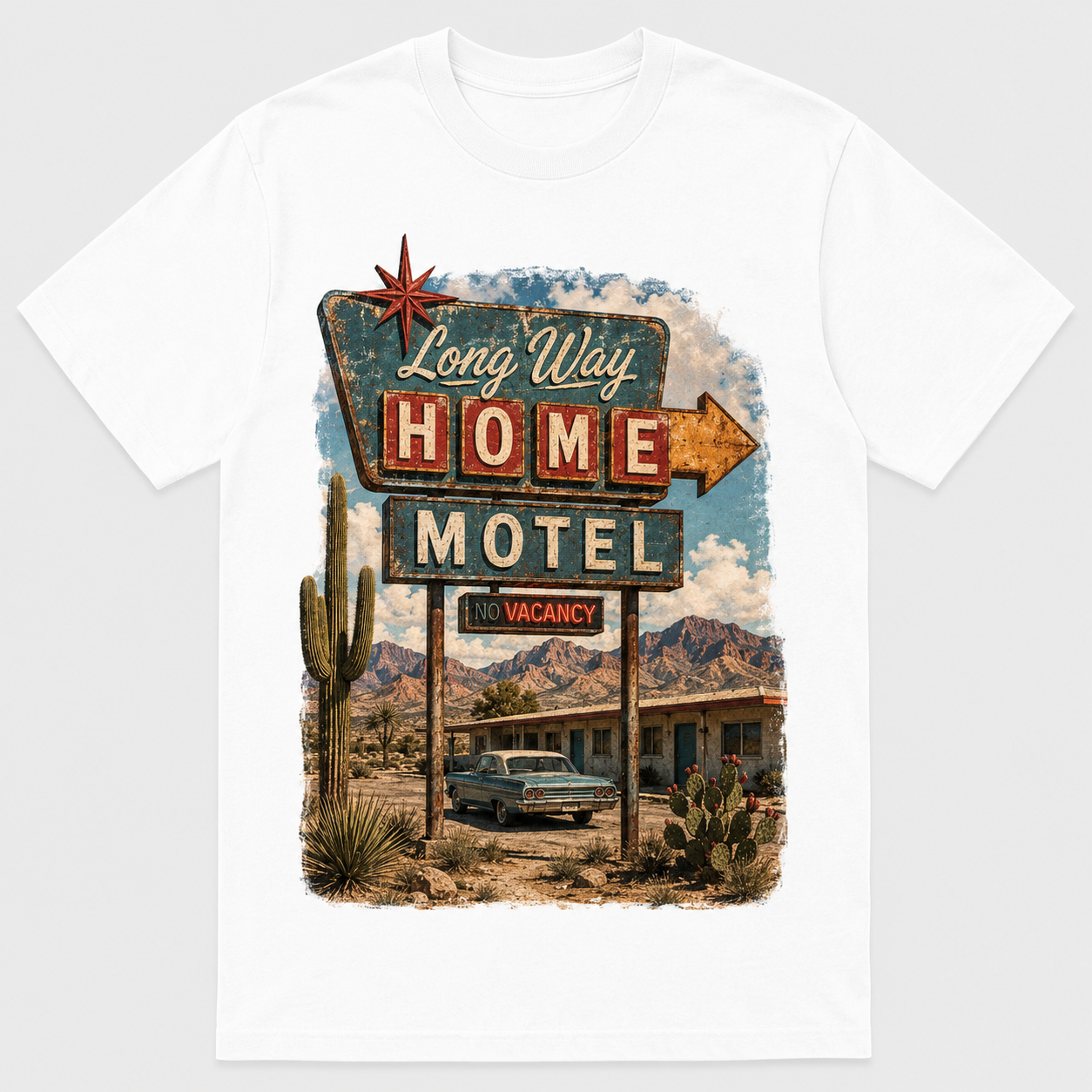 Western Roadtrip Vintage Graphic T-Shirt Desert Unisex Tee05