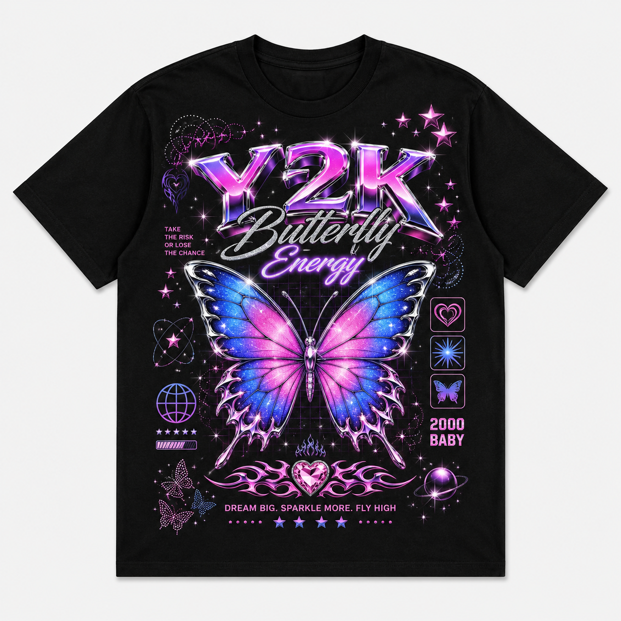 Y2K Energy Aesthetic Graphic T-Shirt Retro Unisex Tee01