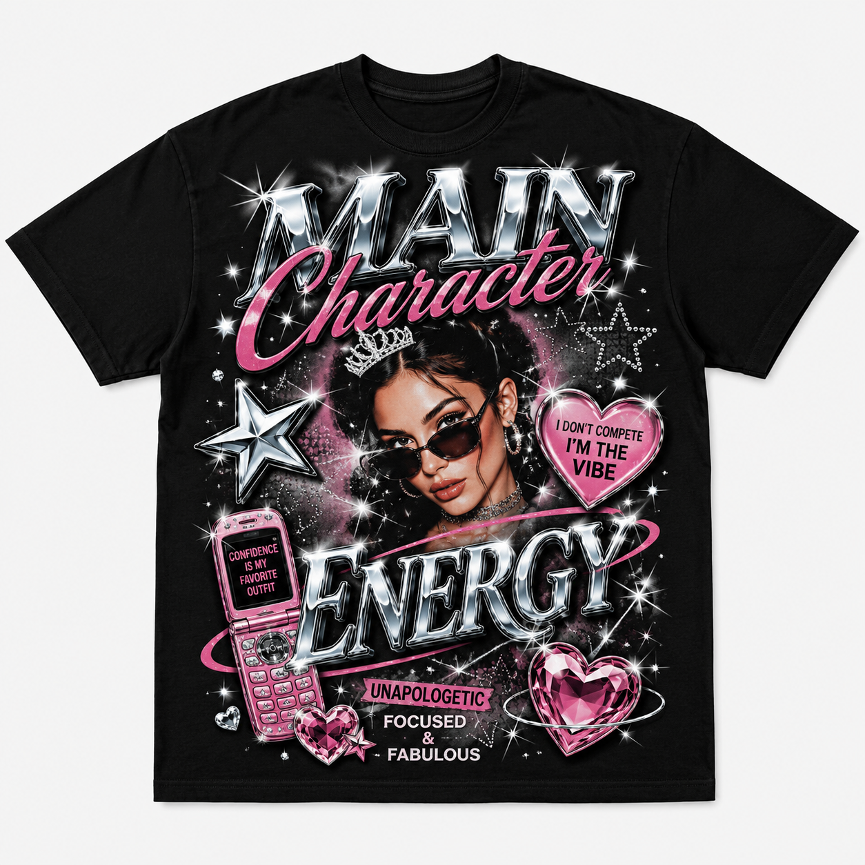 Y2K Energy Aesthetic Graphic T-Shirt Retro Unisex Tee02