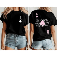 Ace Of Spades Print Shirt Inspiring Quote Sweatshirt Inspirational Quotes Hoodie Positive Shirt Women's Mental Health Men Women Cotton Hoodie