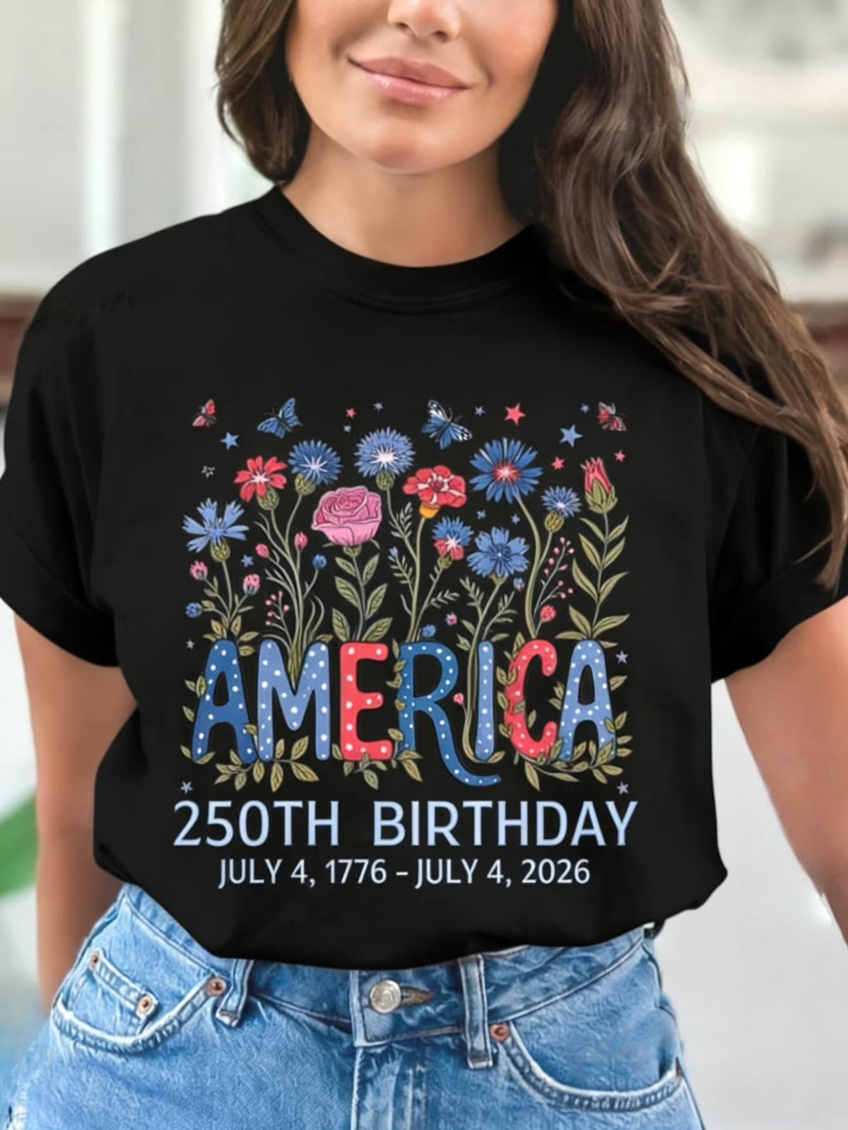 America 250th Birthday Shirt - July 4 2026 USA Semiquincentennial Tee, 250 Years T-Shirt