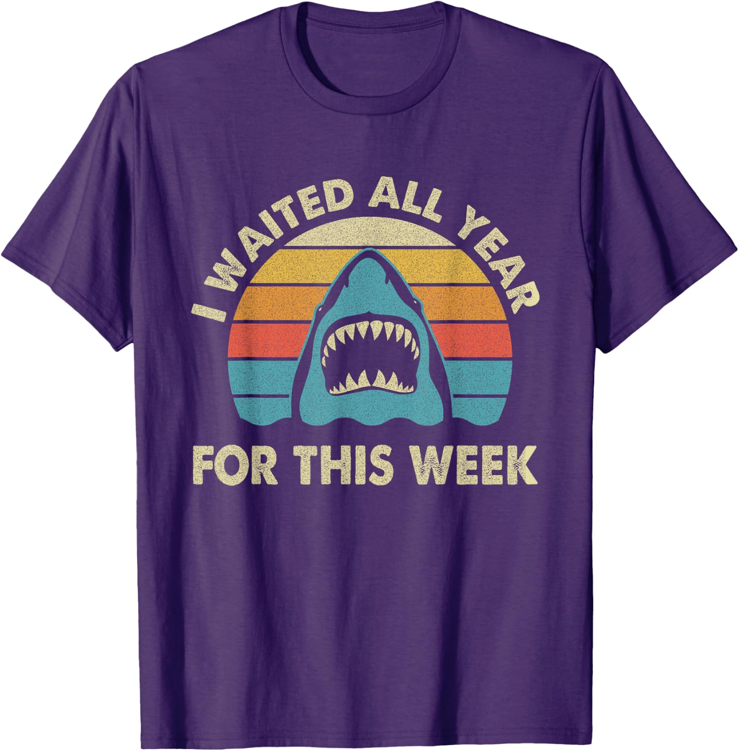 I Waited All Year For This Week - Shark Lover Ocean Unisex T-Shirt
