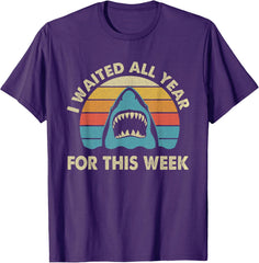 I Waited All Year For This Week - Shark Lover Ocean Unisex T-Shirt