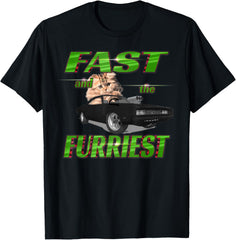 Fast and the Furriest Cat driving Car T-Shirt