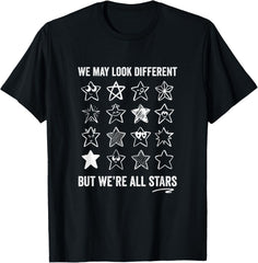 Inclusion Equality Special Needs We are all Stars T-Shirt